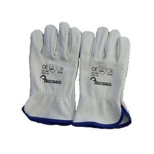 Guantes de seguridad de cuero badana blanco 
