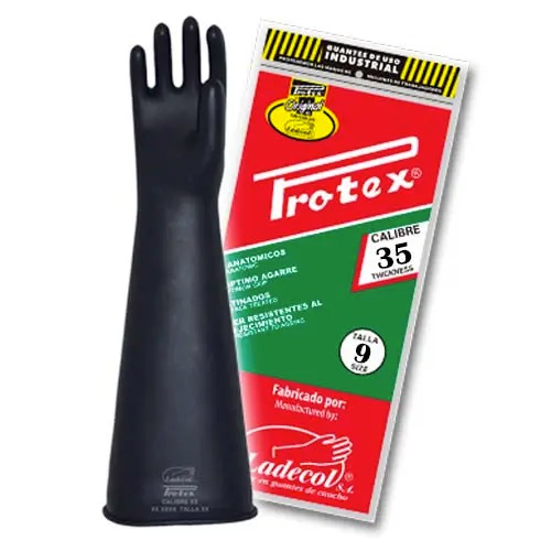 Guantes de Jebe Protex Calibre 35 de 12"