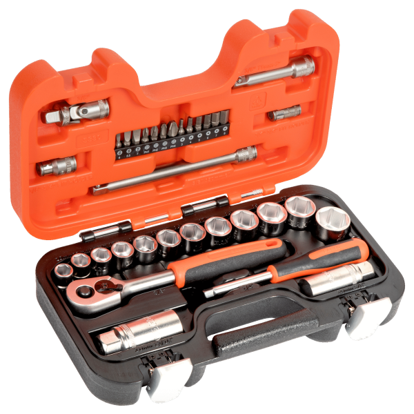 Juego de llaves de vaso (34 piezas) Bahco S330 1/4"+3/8"