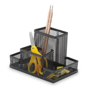 ORGANIZADOR DE ESCRITORIO OVE NEGRO TIPO REJILLA